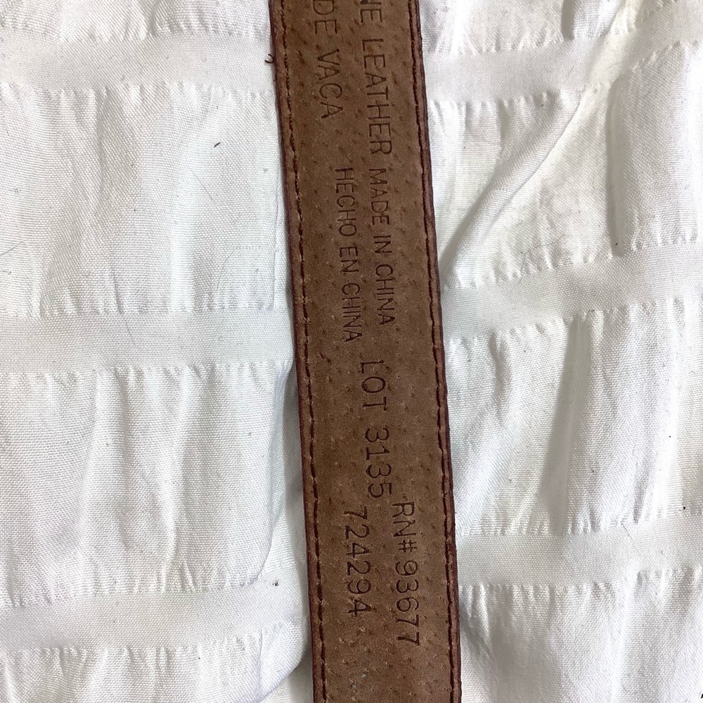 St Johns Bay Croc Embossed Leather Belt Size M - Picture 10 of 15